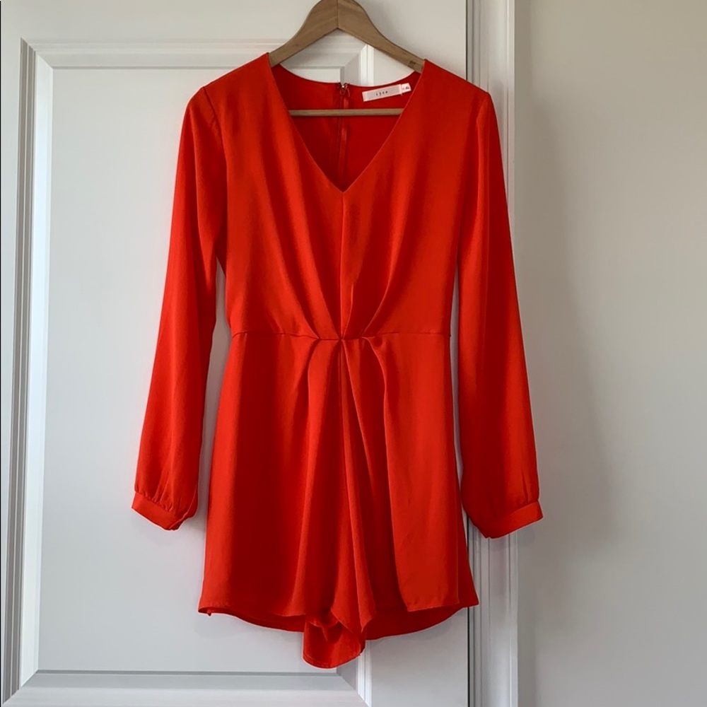 EUC Lush orange romper